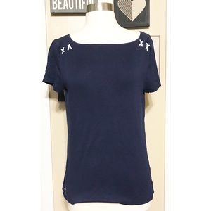 Ralph Lauren Navy Mini Rope Stitched Tee